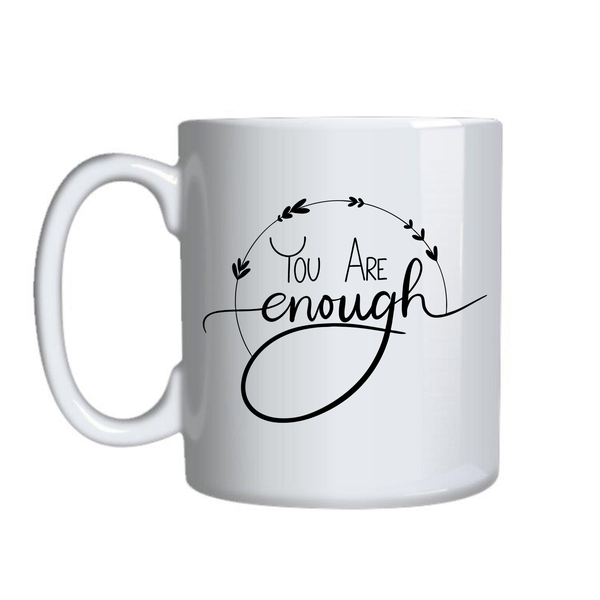 Enough Coffee Cups Motivational Graphic Mug Design Birthday Present