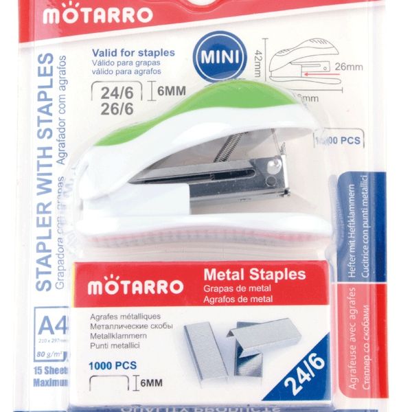 Motarro Cute Mini Stapler With 1000pcs Staples