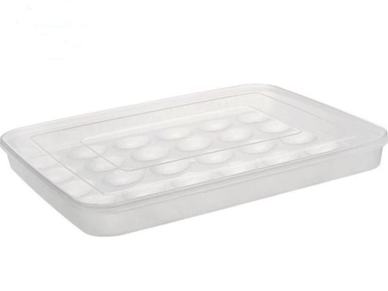 Clear Lid Covered Egg Storage Box - 24 Eggs Tray
