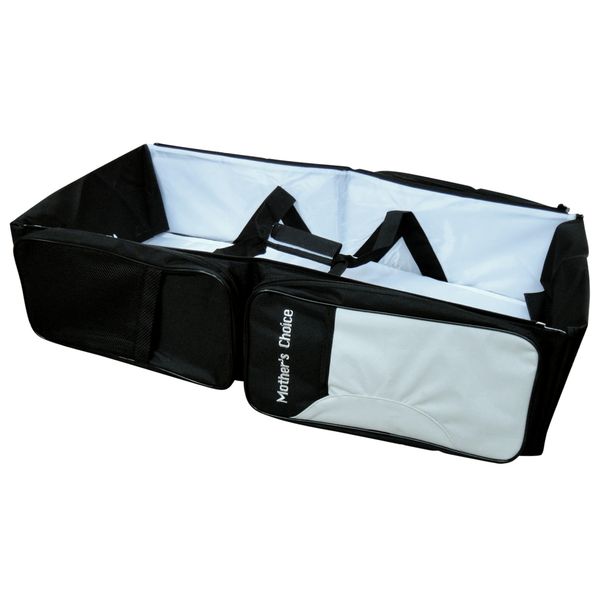 3-in-1 Portable Bassinet, Diaper Bag and Changing Station - Black