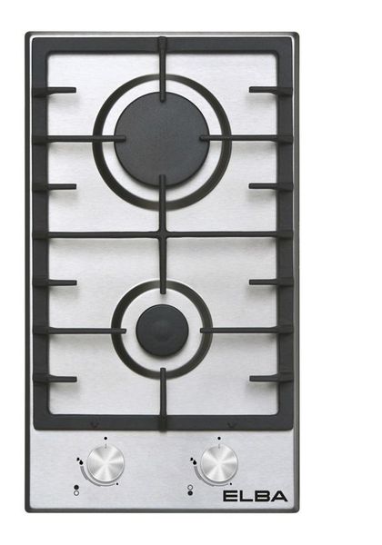 Elba 04/T30-200X - Domino Gas Hob 2 Burner- 30cm Stainless Steel