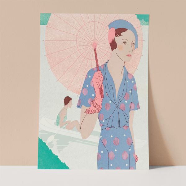 Fashion Young Woman Wall Print