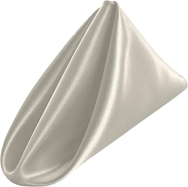 White Satin Napkin - Set of 10