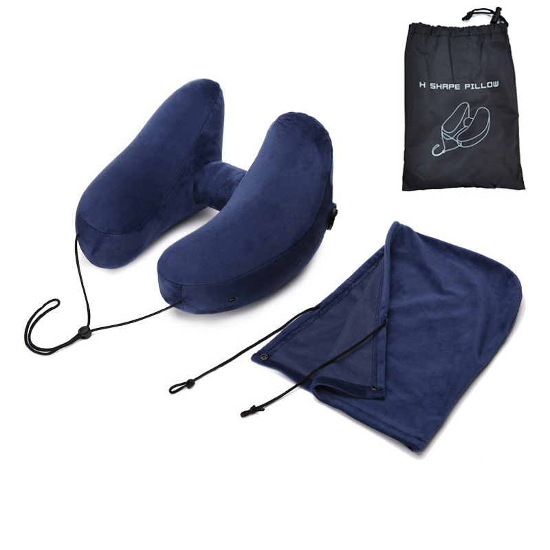 Supersonic Hooded Design Neck Pillow for Travel Inflatable Airplane Pillow