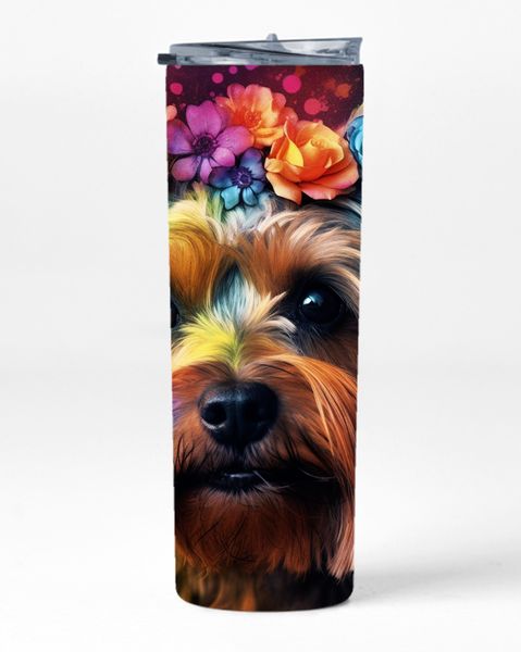TERRIER 20oz Insulated Skinny Tumbler Sublimation With Straw 047