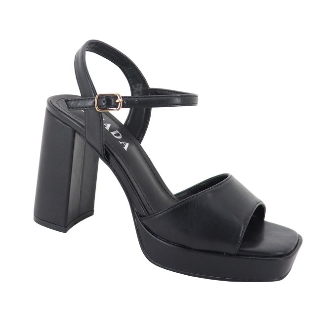 Jada Ladies Pu Fashion Platform Square Toe Block Heel Sandal | Shop ...