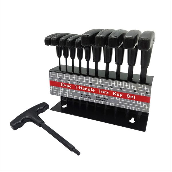 T-Shaped Hex Wrench With Black Handle 10Piece Special-Shaped T7-T40