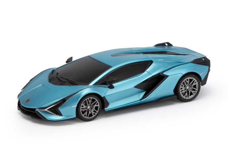 RW Toys 1/24 R/C Lamborghini Sian - Blue (21cm Long)
