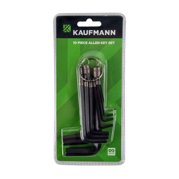 Kaufmann Allen Key Set 10 Piece 1.5-10mm