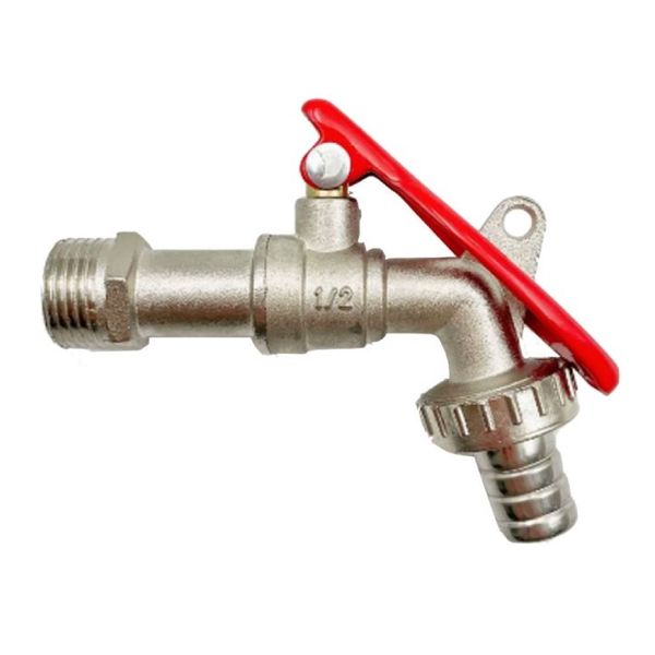 Tool DIY Plumbing Dual Nozzle Water Tap Brass Lockable Faucets