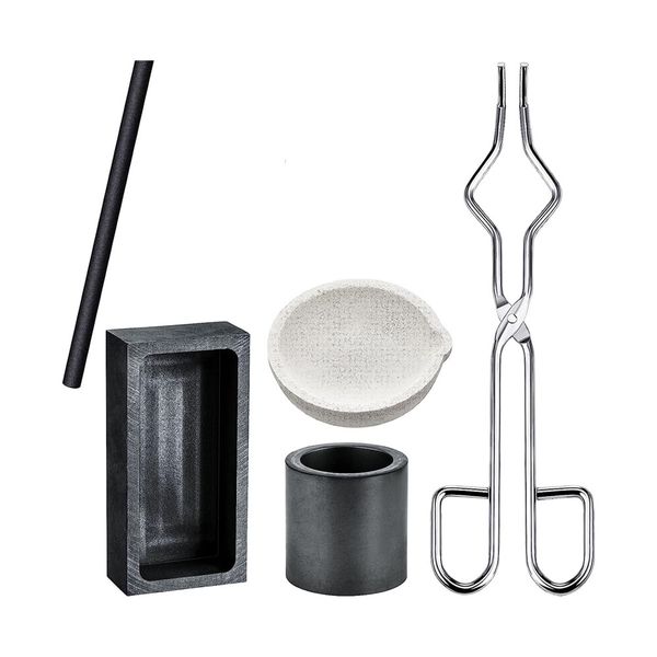 Graphite Torch Melting Casting Kit Quartz Crucible Graphite Tong for Melt