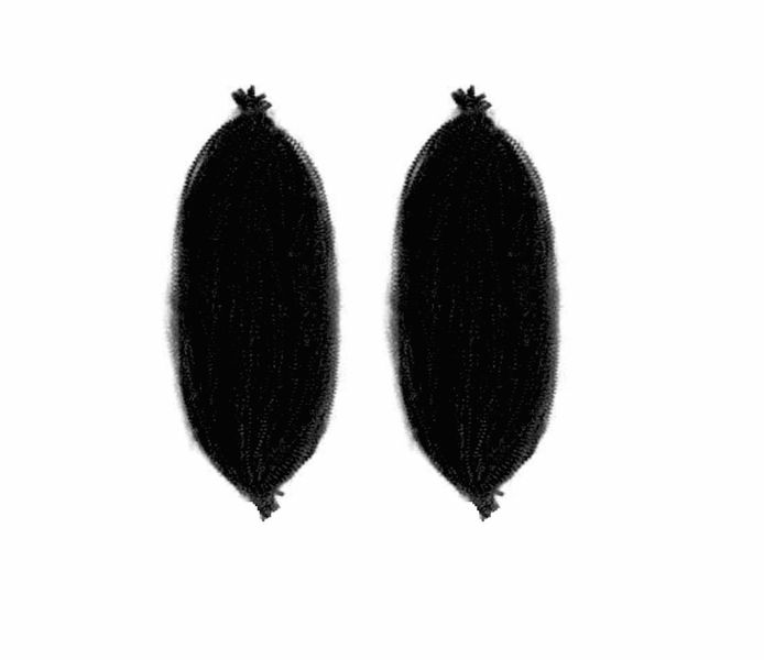 Hairpiece afro kinky hair 2 bundles 24 ich