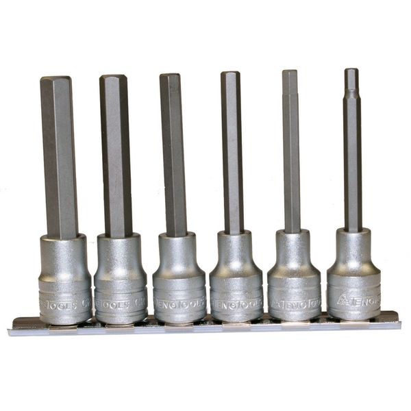 TengTools - 1/2" Drive Long Hex Socket Set, 6 Piece - M1211