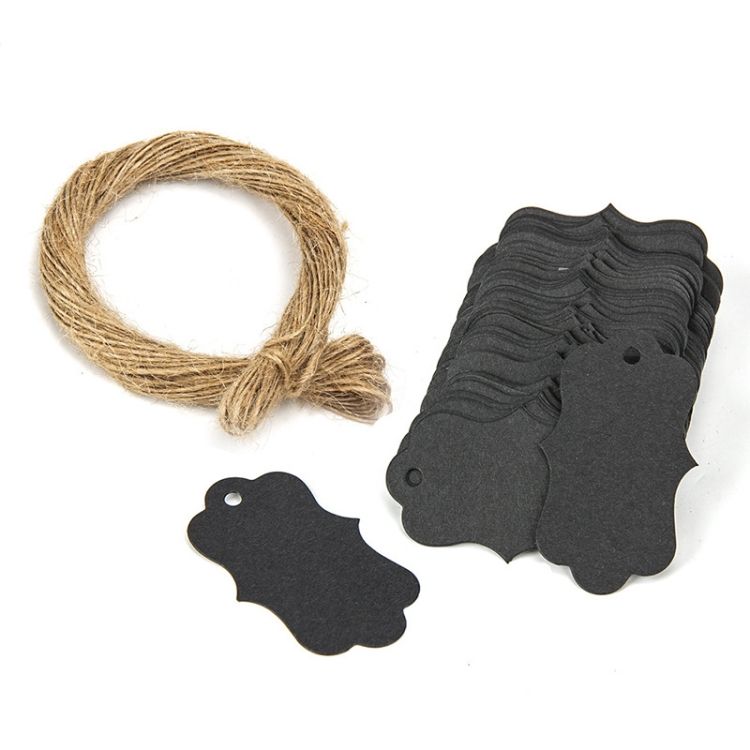 100 Piece Kraft Packaging Tags With Twine Black Shop Today. Get it