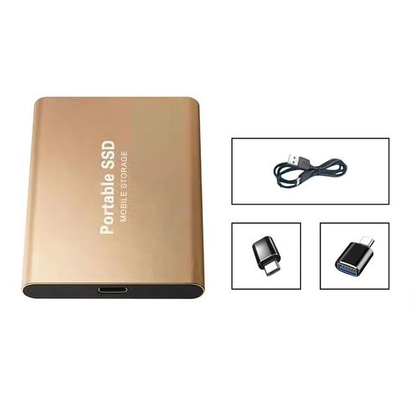 Portable external SSD, 4TB, suitable for laptops and Macs.
