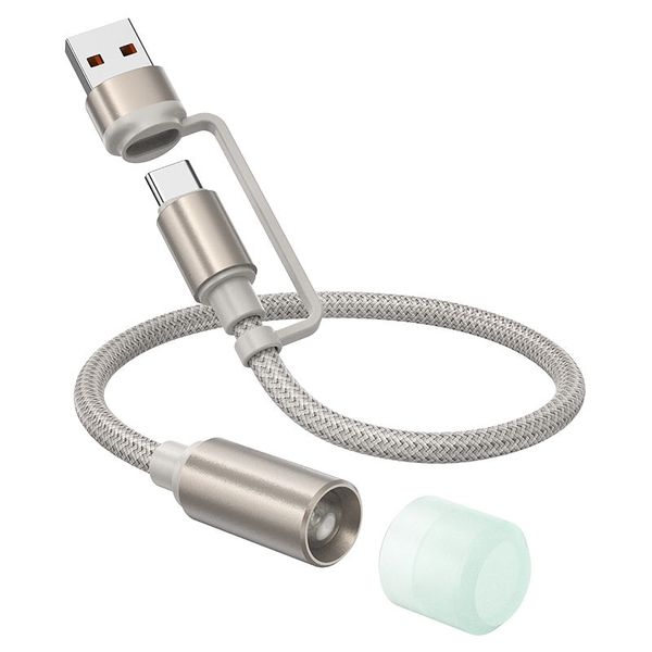 USB-A to Type-C LED Light Adapter Mini Converter with Illuminated LED Head