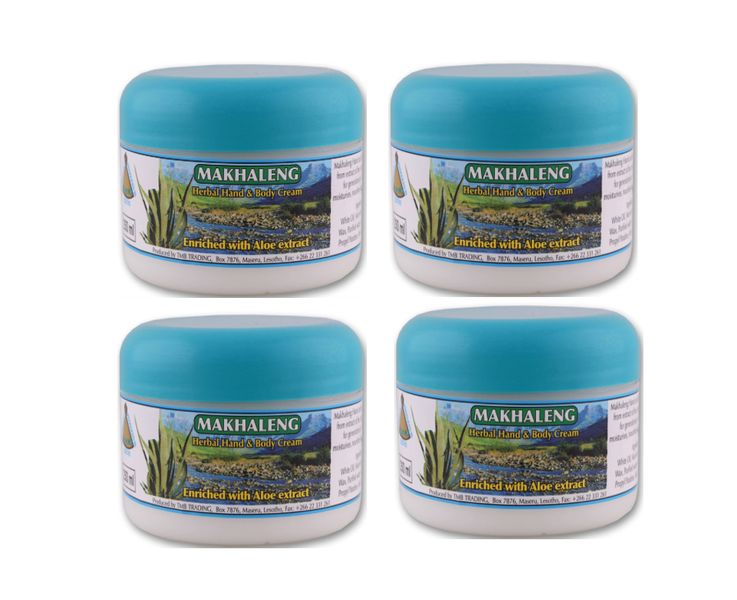 Makhaleng Herbal Hand &amp; Body Cream - 250ml x 4
