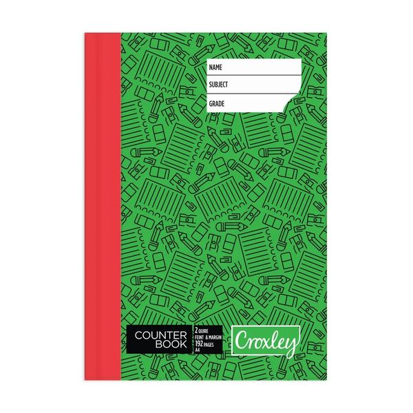 A4 2Quire 192Pg Hard Cover Feint Ruled Eco Friendly Yellow X 10