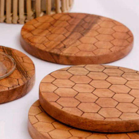 4-pack Wooden Coasters