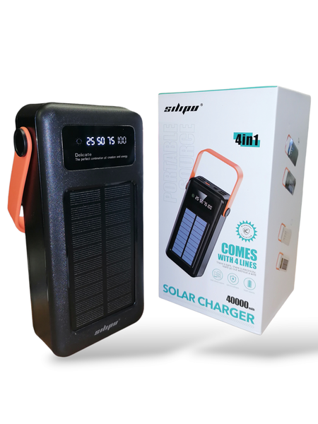 Fast Charging Portable LED Solar Power Bank -40000mAh