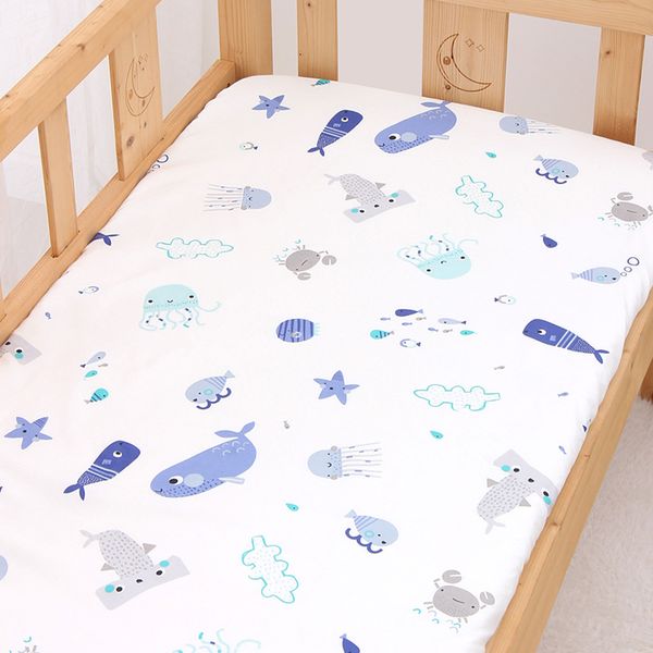 Baby Sheet Cot Fitted Sheet Cartoon Solid Colour - 130x70cm