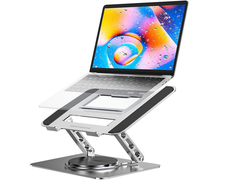 Carbon Steel Laptop Stand Hollow design Rotational Docking Station10-15.6