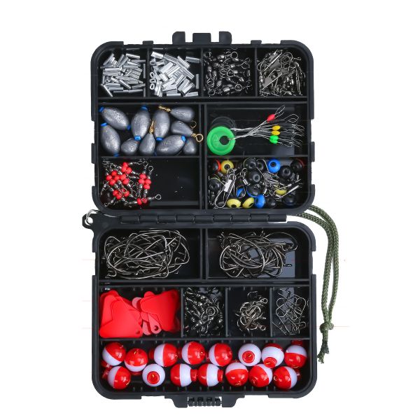 263PCS Fishing Tackle Accessory Kit - Swivel Hook Sinker Terminal Set