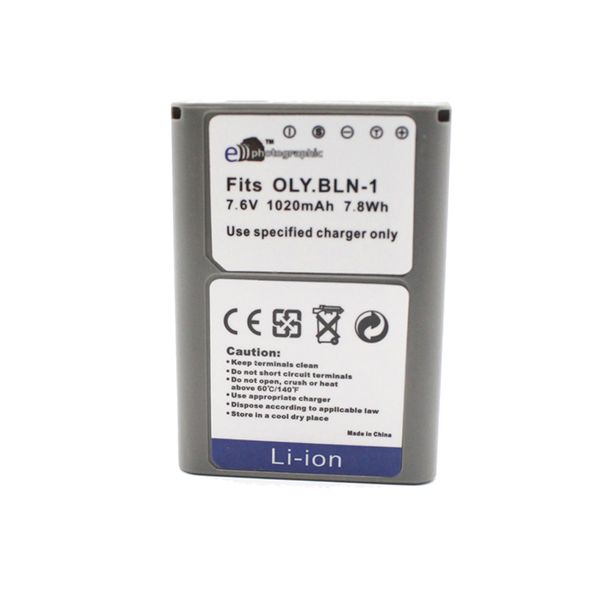 E-Photographic PRO 1020 mAh Lithium Battery for Olympus Cameras BLN-1