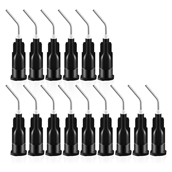 300 Pieces Dental Pre Bent Flow Dispensing Needle Tips Black