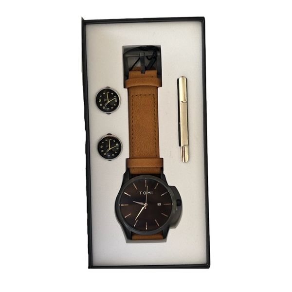 Tomi Dry Battery Men's Three-Eyed Timing Stopwatch Watch