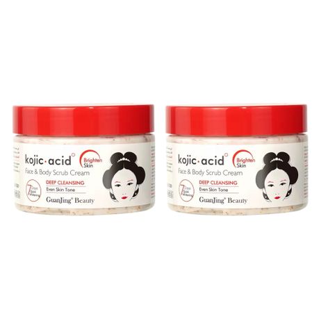 Pack of 2 - Guanjing Kojic Acid Face & Body Scrub Exfoliate Deep Cleanse Image