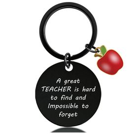 School Teacher Appreciation Novelty Gift Black Key Ring - Remembrance ...