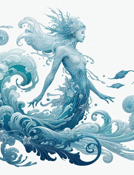 Canvas cm Home Decor Wall Art - Aqua Diva
