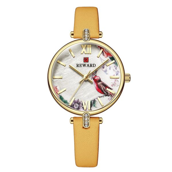 Reward Caramel Marshmallow Lady's Leather Watch