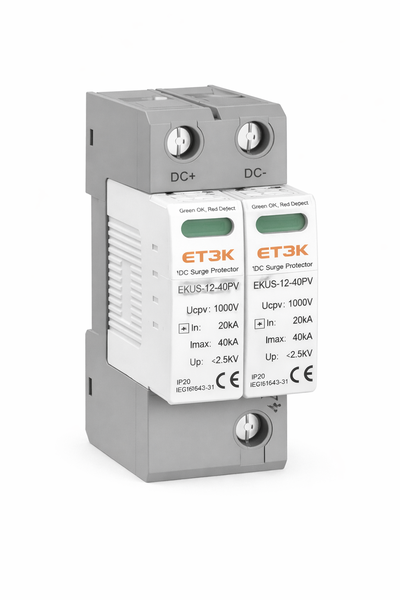 1000V 2P DC Surge Protection Device Etek (SPD)