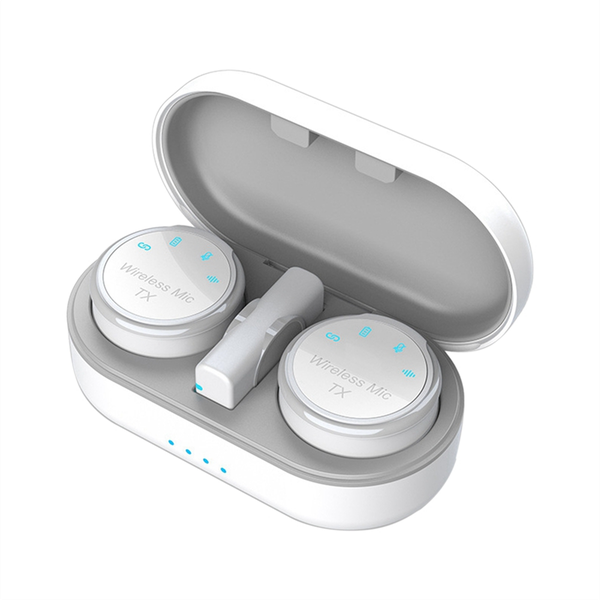 Magnetic Wireless Lavalier Microphone Noise Cancelling Audio Video Recordin