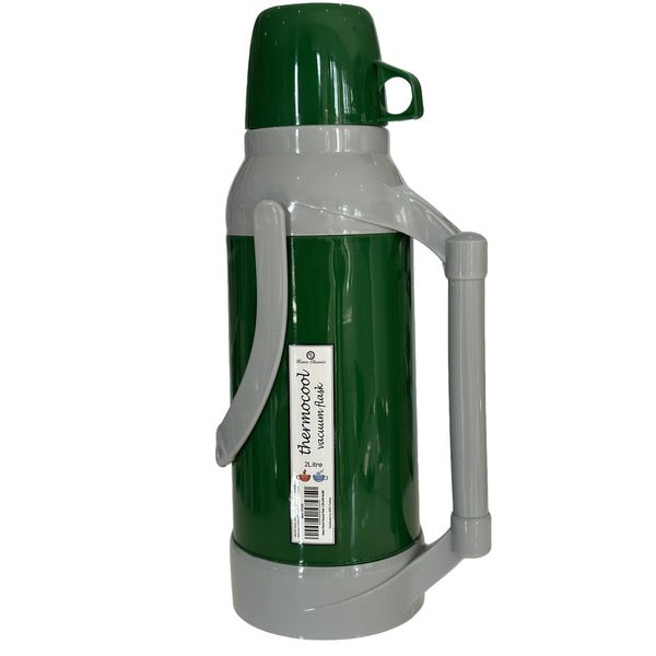 Home Classix Vacuum Flask With Handle - Green - 2000 ml