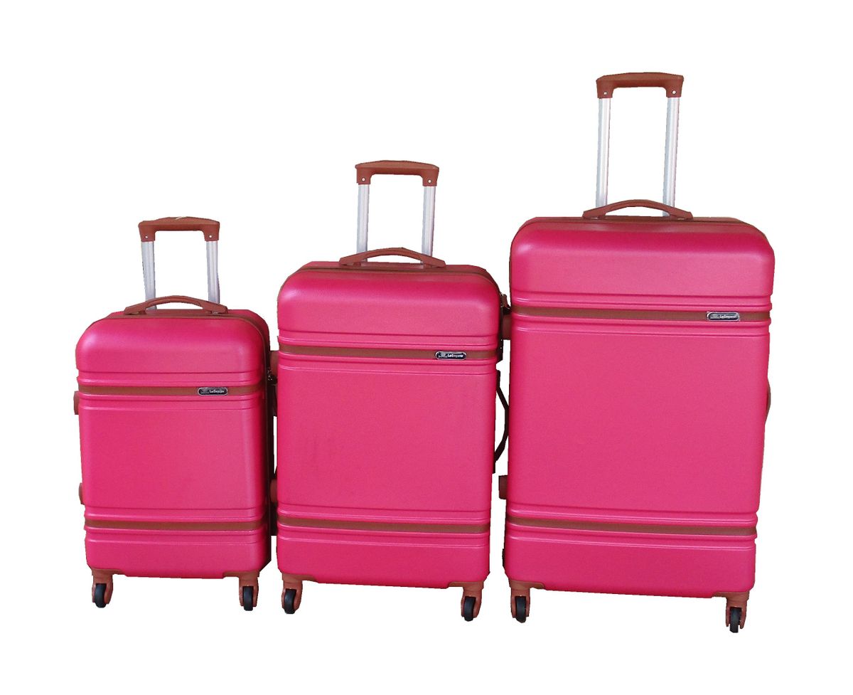 Set of suitcases Pink Stripes 3 Pieces main image 0