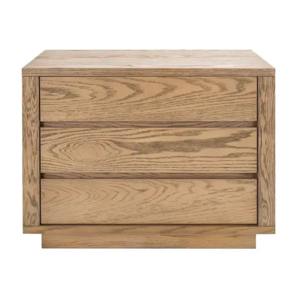Tabs Oak 3-Drawer Pedestal