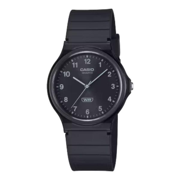 Casio Mens Black Analogue Rubber Strap Watch-MQ-24B-1BDF