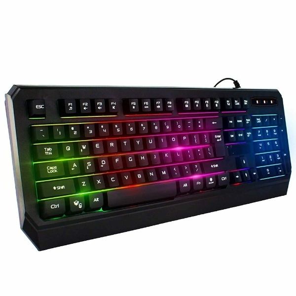 Waterproof USB Rainbow Backlit Gaming Keyboard