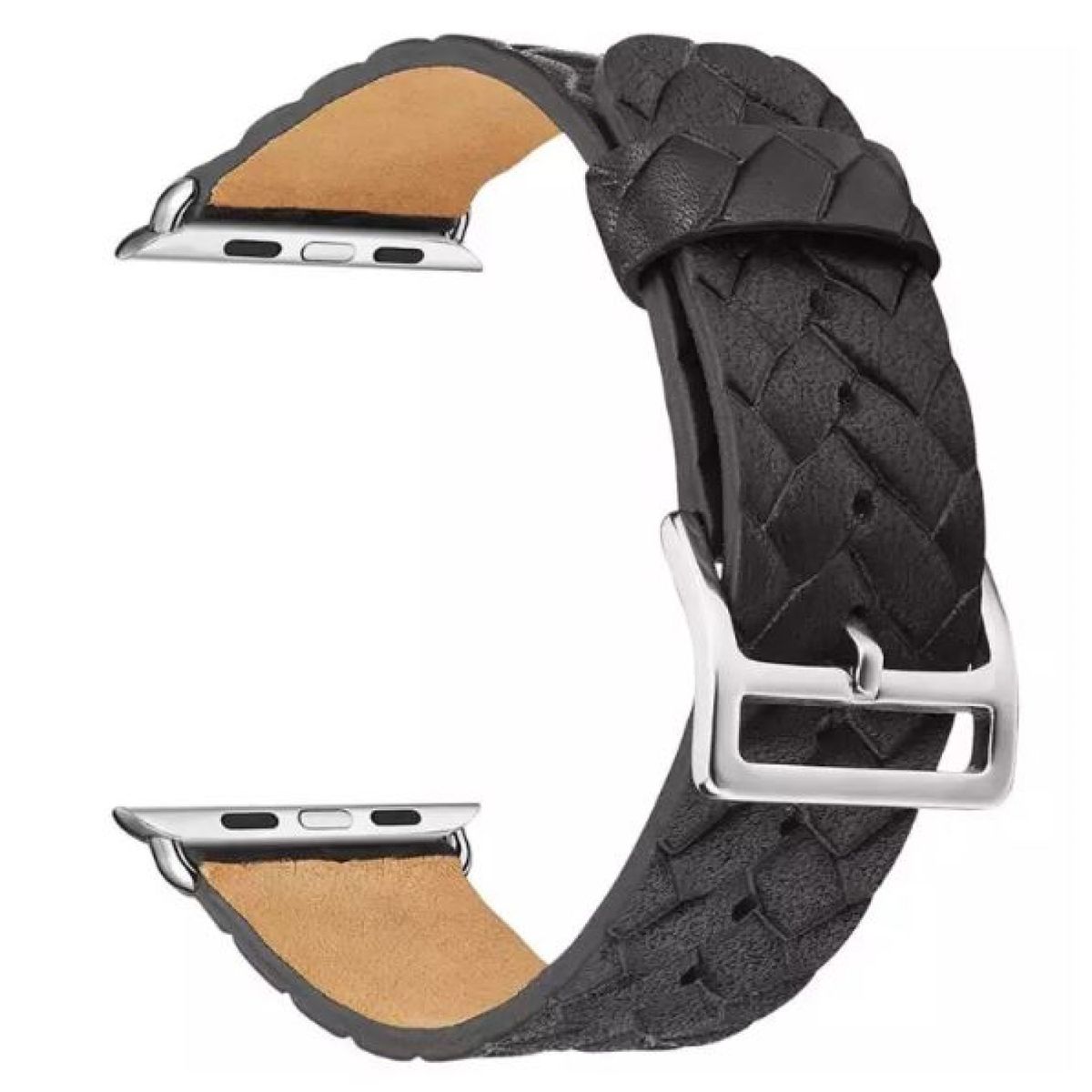 FocusFit Apple Watch Strap Leather Weave Pattern 42mm 44mm Iwatch