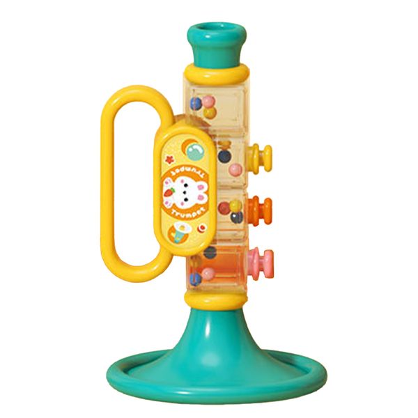 Kids Trumpet Toy Cute Cartoon Bright Colors Baby Trumpet Music Toy Blue
