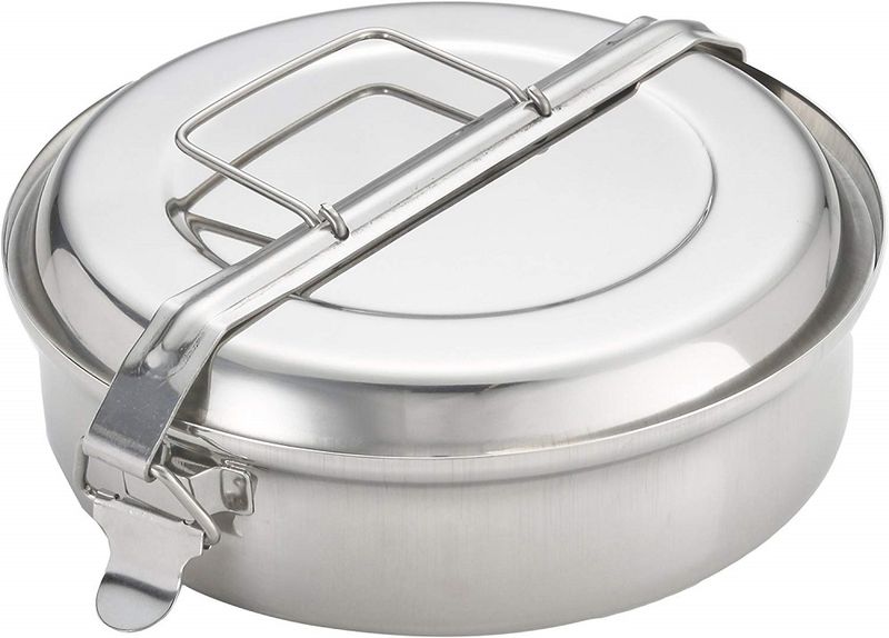 IBILI Stainless Steel Lunch Box with 2 Dishes - Silver - 20 cm