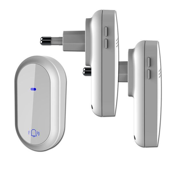 Self-powered wireless doorbell with one-to-two set, 50m wall penetration