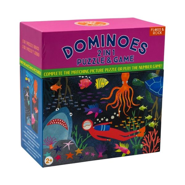 Floss &amp; Rock Dominos Game Numbers and Puzzle Deep Sea