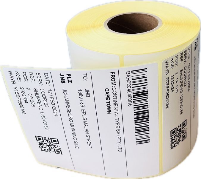 Thermal ECO Strong Adhesive Shrink-Wrapped Label Roll-100x100mm 500 Labels