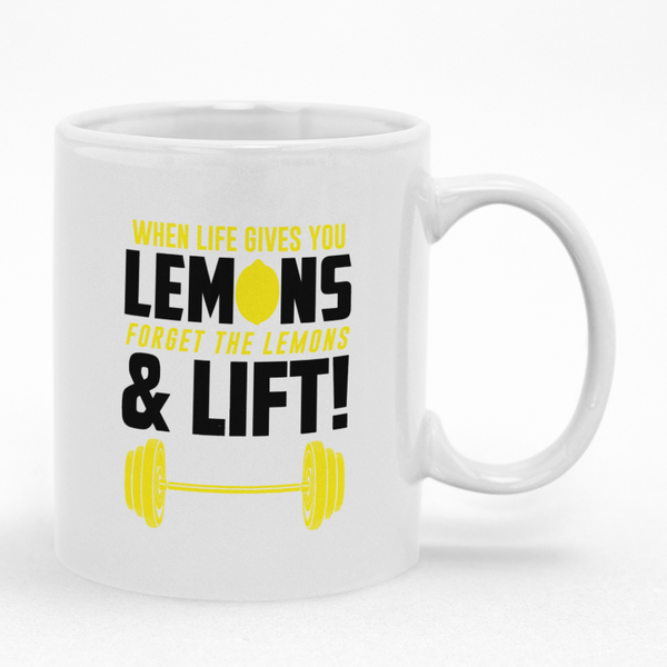 Funny Weightlifting Coffee Mug, Cup Lemons, Gift Idea Christmas Birthday