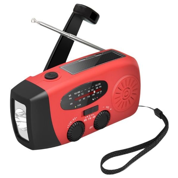 Hand-crank Solar Generator USB Charging FM Emergency Combat Radio