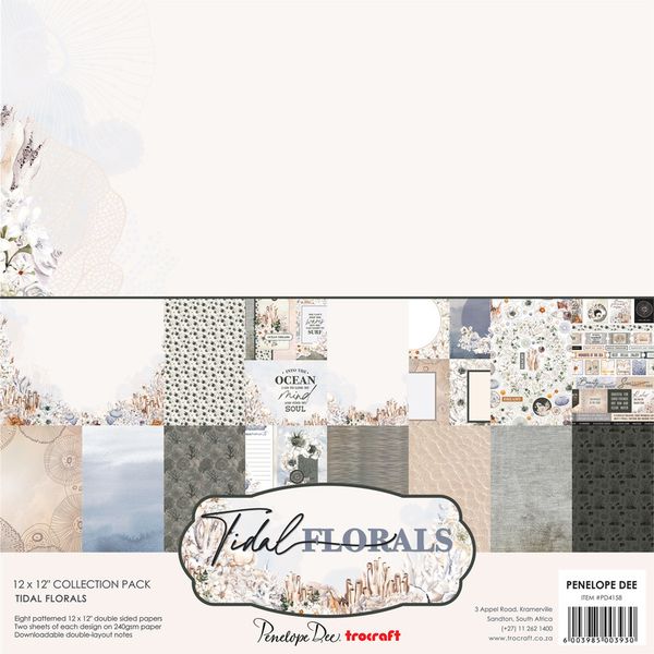 Penelope Dee Tidal Florals 12" x 12" Scrapbooking Collection Pack